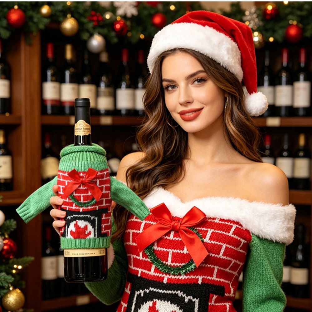 Elk Wine Bottle Cover Snowflak - Wine Beer Hat ulasan dan harga