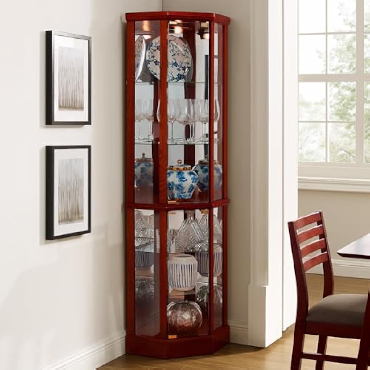 Tall Lighted Curio Cabinet 70  - Wine & Beer Guayaquil ulasan dan harga