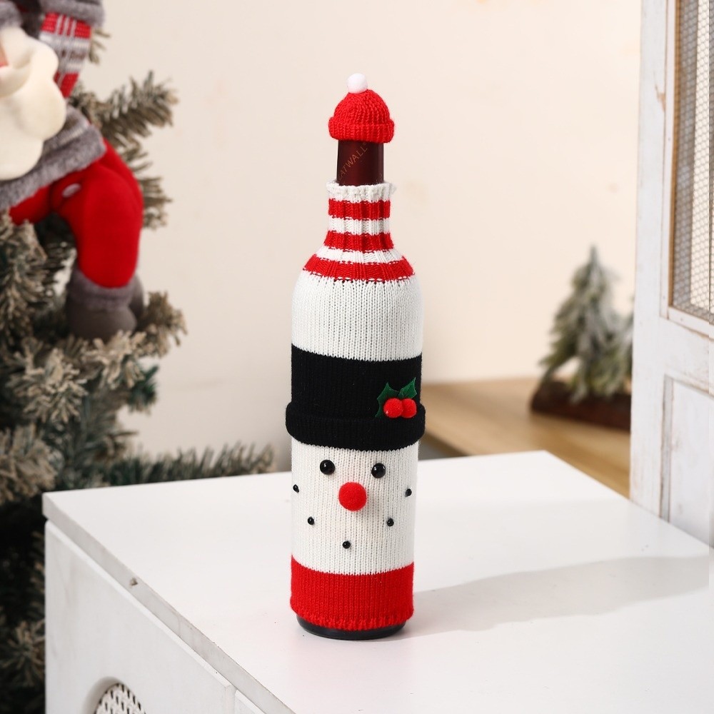 Knitted Wine Bottle Cover with - Wine Beer Hat ulasan dan harga