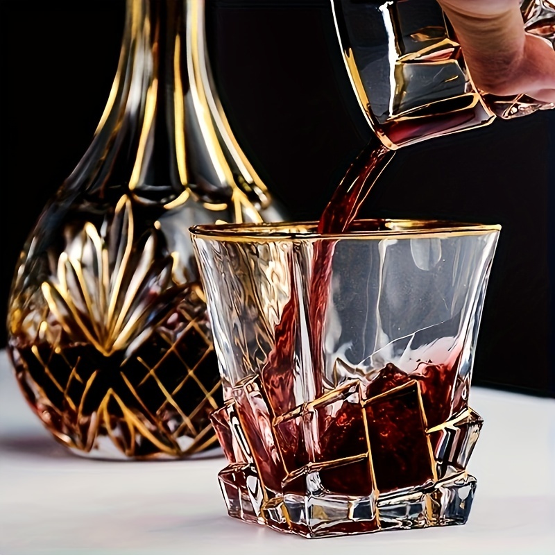 Whiskey Glass Tumbler Golden L - Whisky Beer And Wine ulasan dan harga
