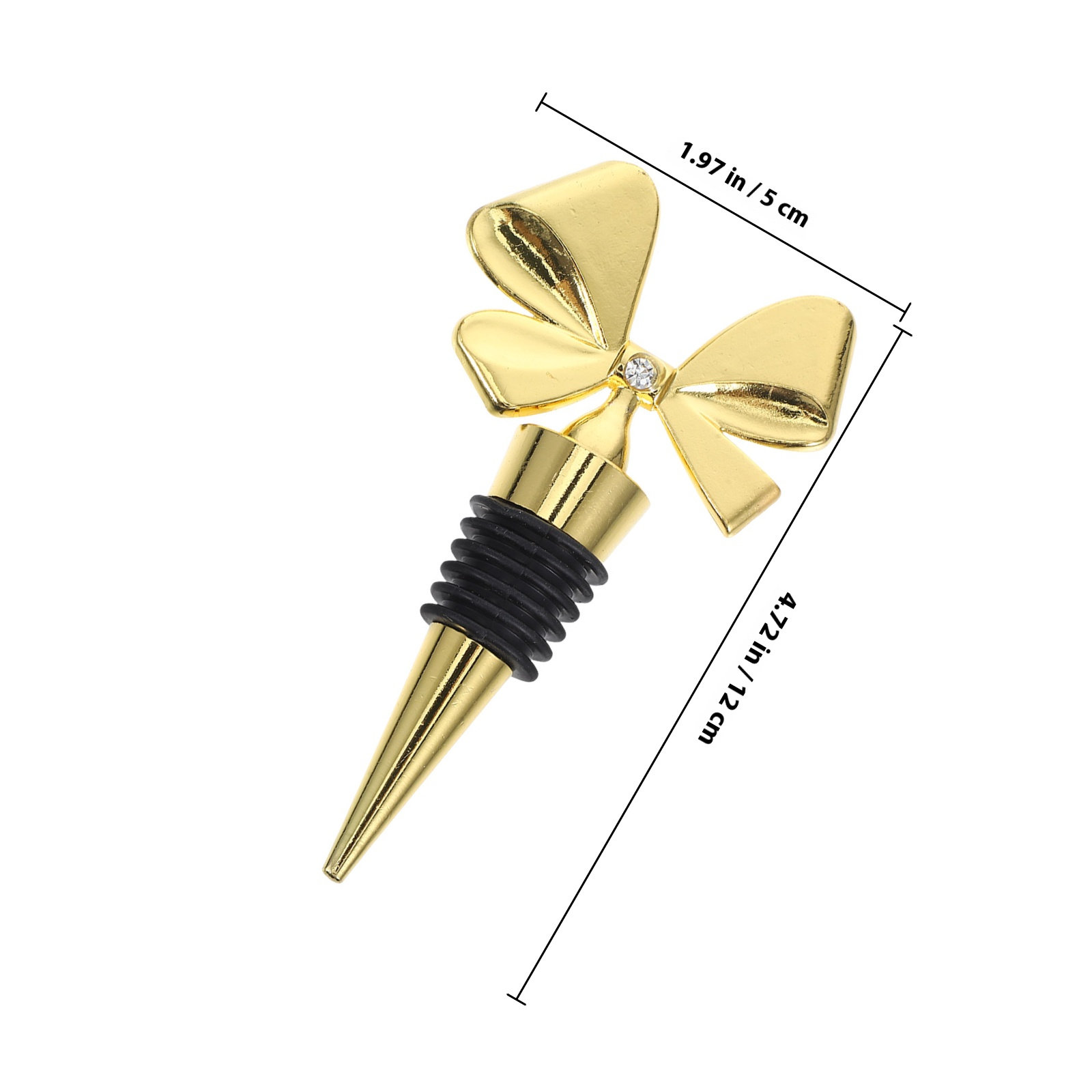 Gold Bowknot Wine Stopper Sili - Whisky Beer And Wine ulasan dan harga