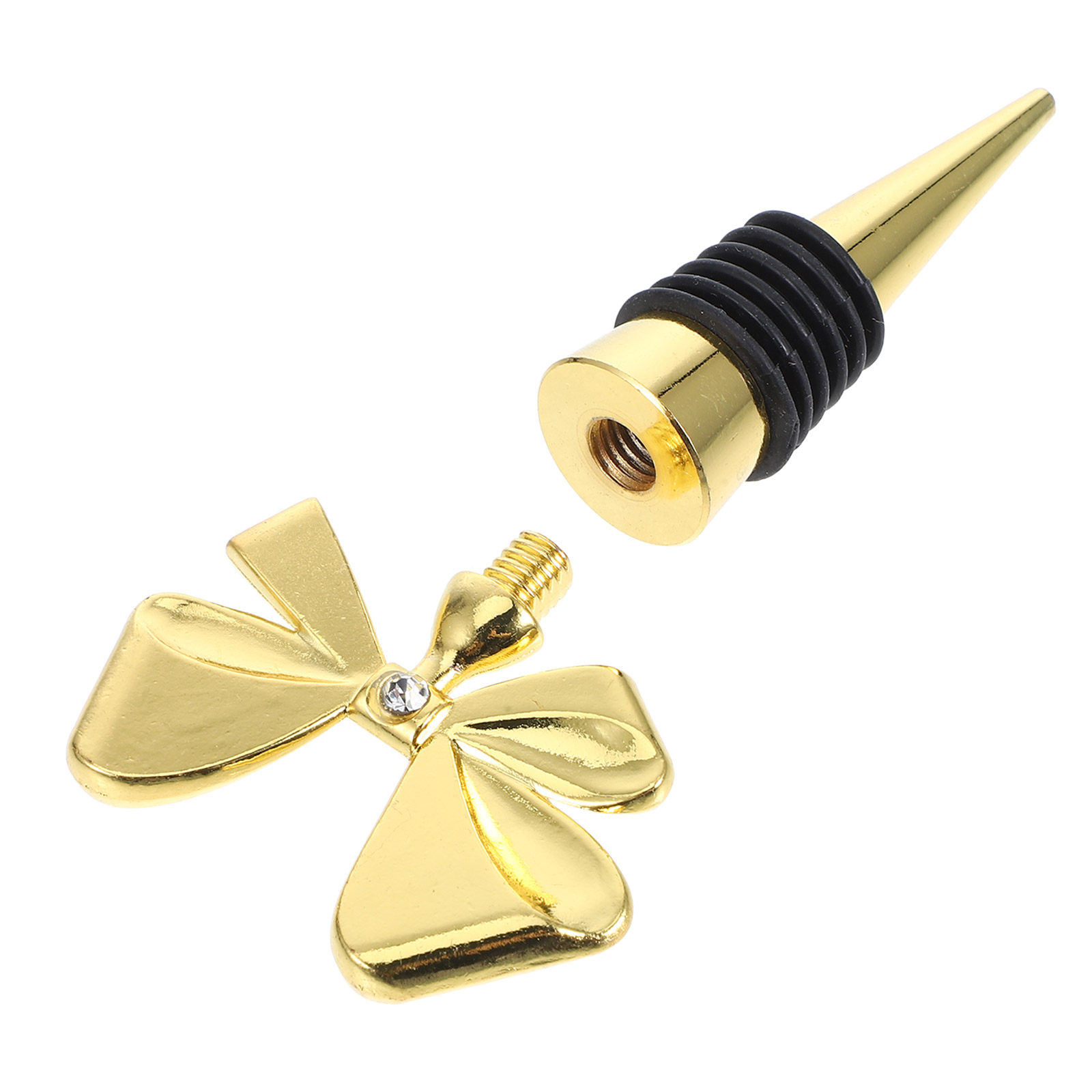 Gold Bowknot Wine Stopper Sili - Whisky Beer And Wine ulasan dan harga
