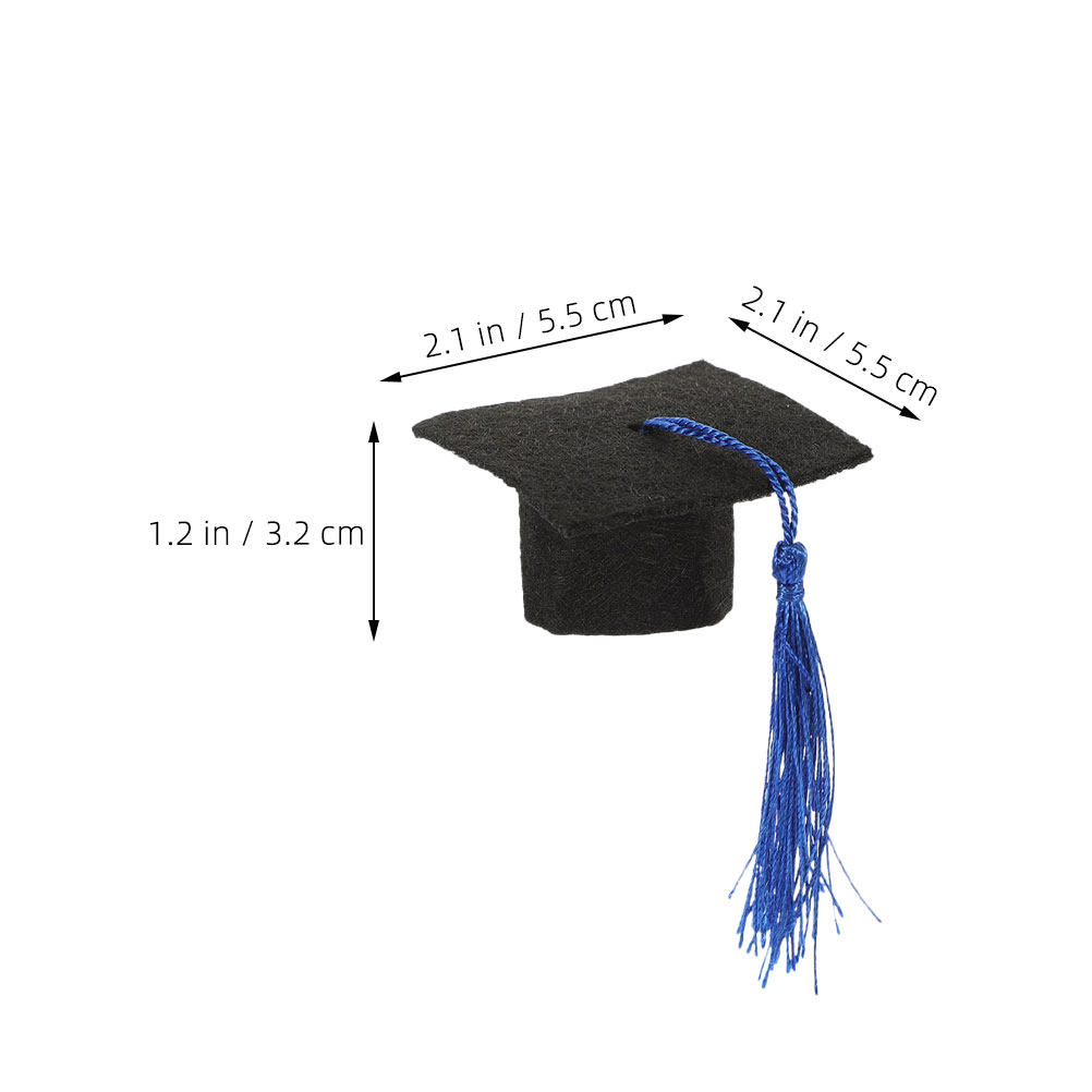 24Pcs Mini Graduation Hats wit - Wine Beer Hat ulasan dan harga