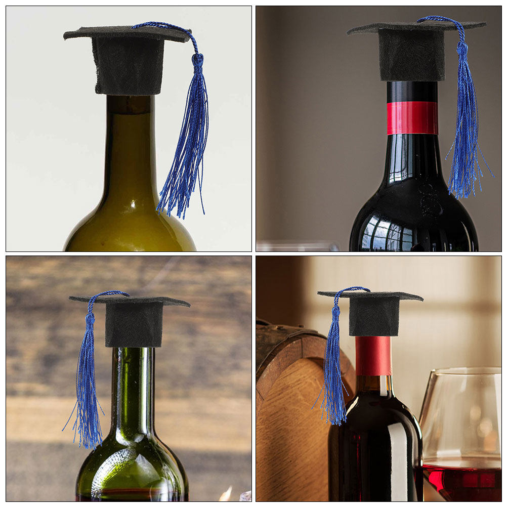 24Pcs Mini Graduation Hats wit - Wine Beer Hat ulasan dan harga