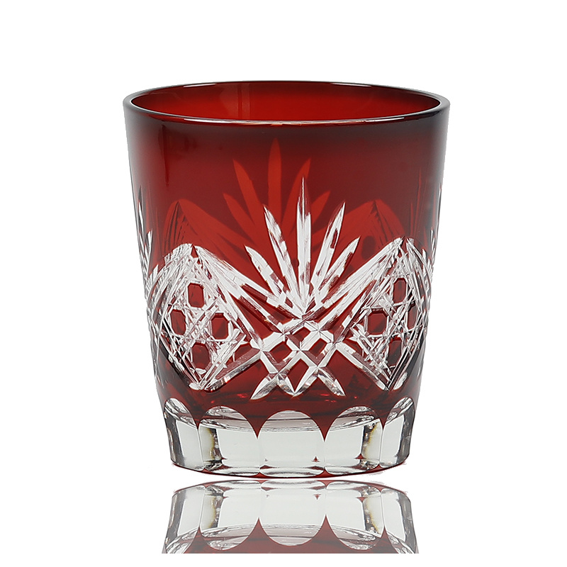 Red Edo Crystal Whisky Glass J - Whisky Beer And Wine ulasan dan harga