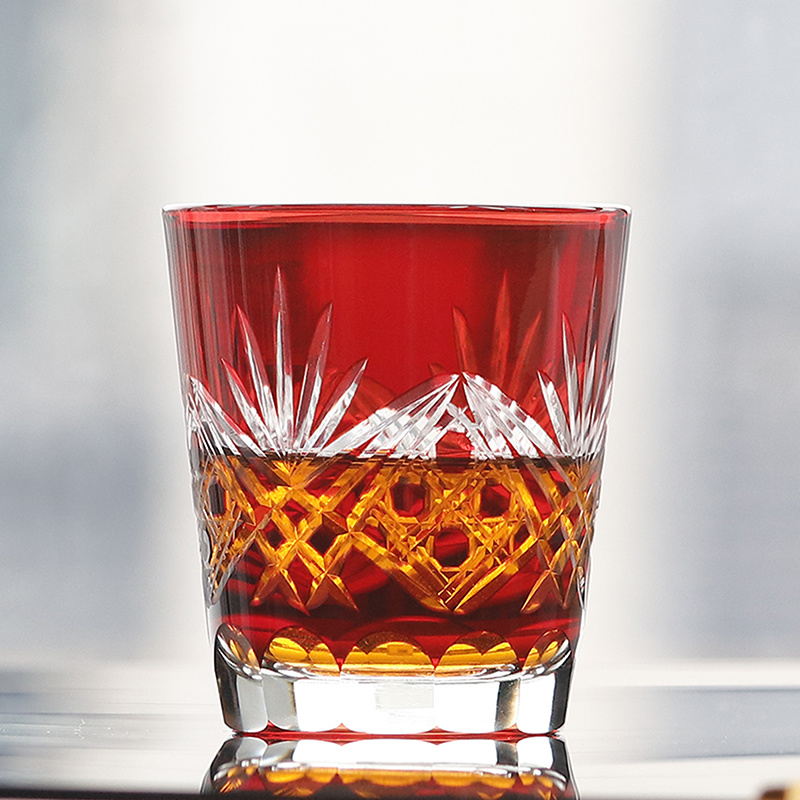 Red Edo Crystal Whisky Glass J - Whisky Beer And Wine ulasan dan harga