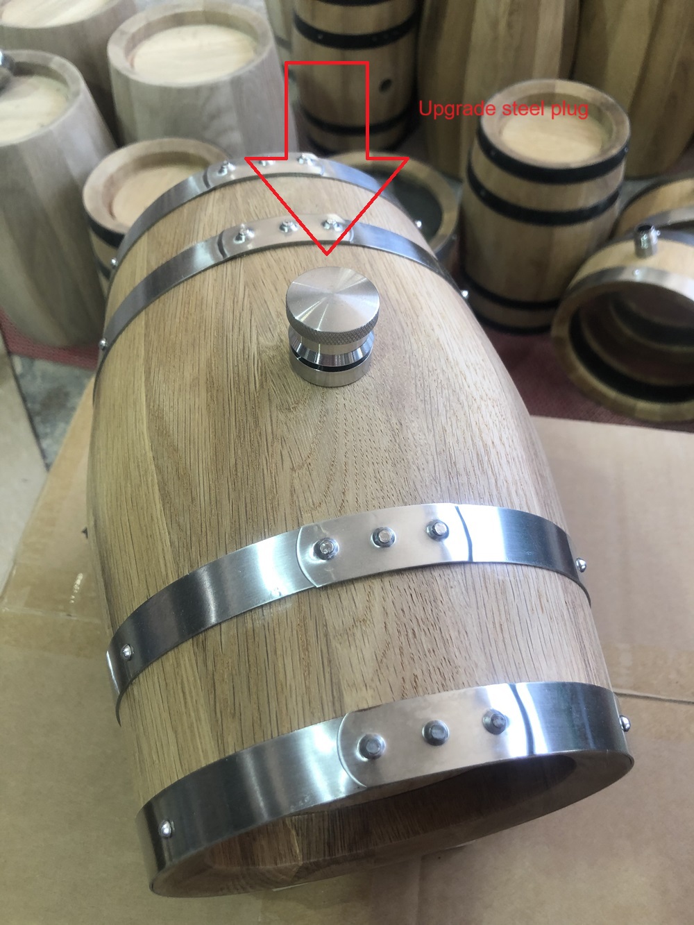 3L Double-sided Glass Wood Oak - Wine Draft Beer ulasan dan harga