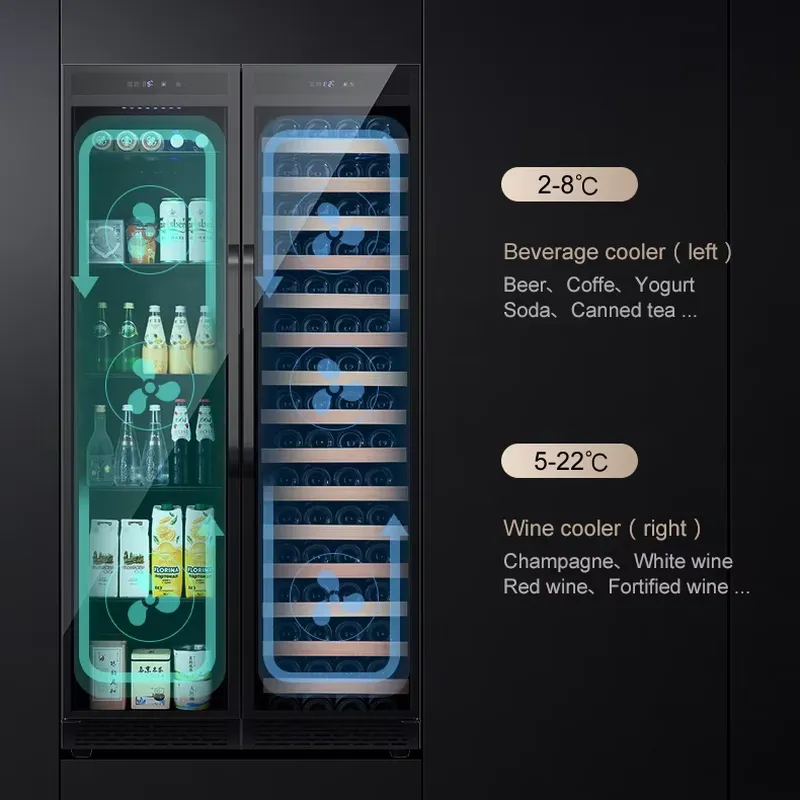 Built In Beverage Fridge Doubl - Wine Beer Dual Zone ulasan dan harga
